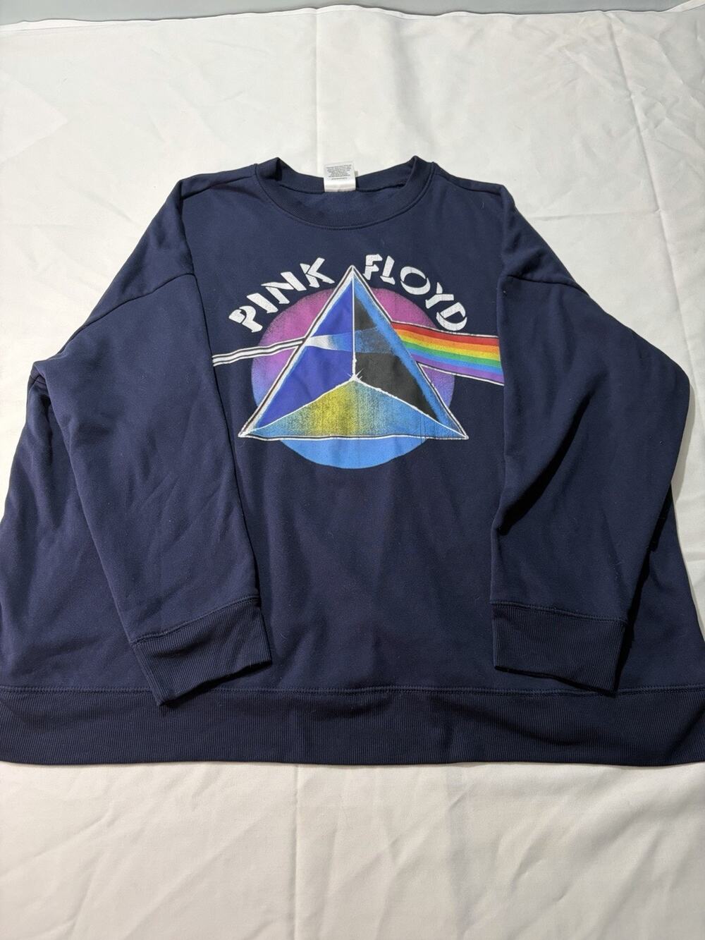 Pink Floyd Prism Sweatshirt Womens 2XL Blue Graphic Band Pullover